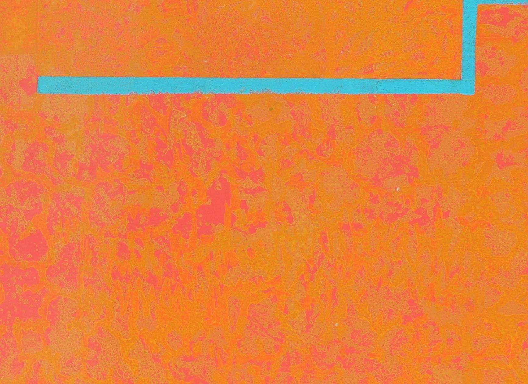 Mid-Century Modern abstract expressionist monotype print by American artist Toma Yovanovich (1931- 2016). Yovanovich's work is found in many public and private collections all over the world. Circa 1960.

This work signed and comes with a modern
