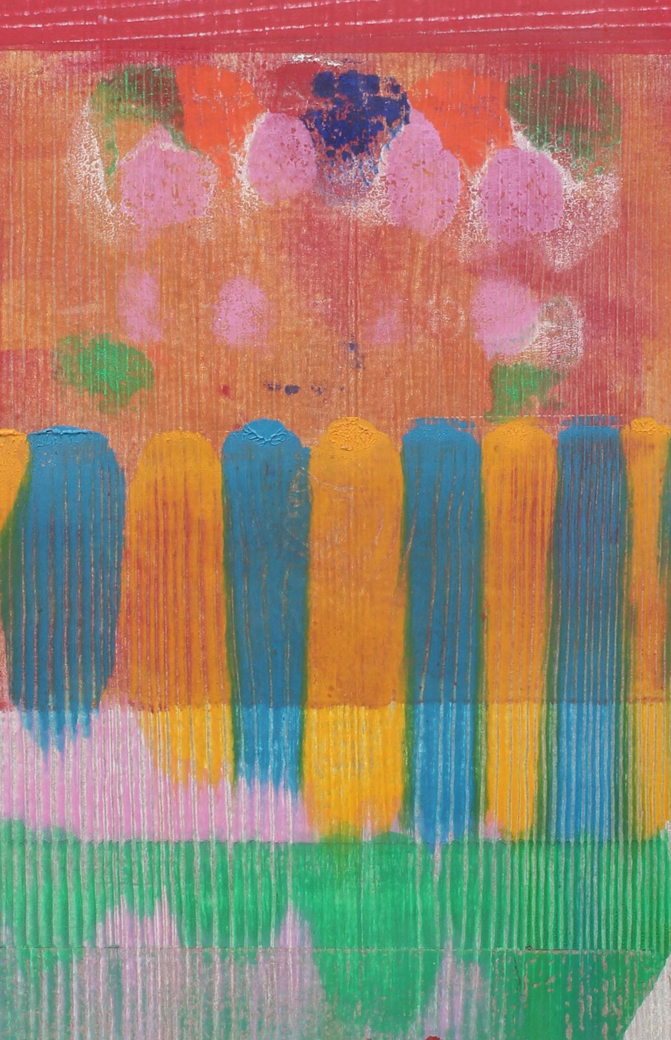 Impression monotype abstraite colorée abstraite américaine du milieu du siècle dernier, 1960 - Expressionnisme abstrait Print par Toma Yovanovich