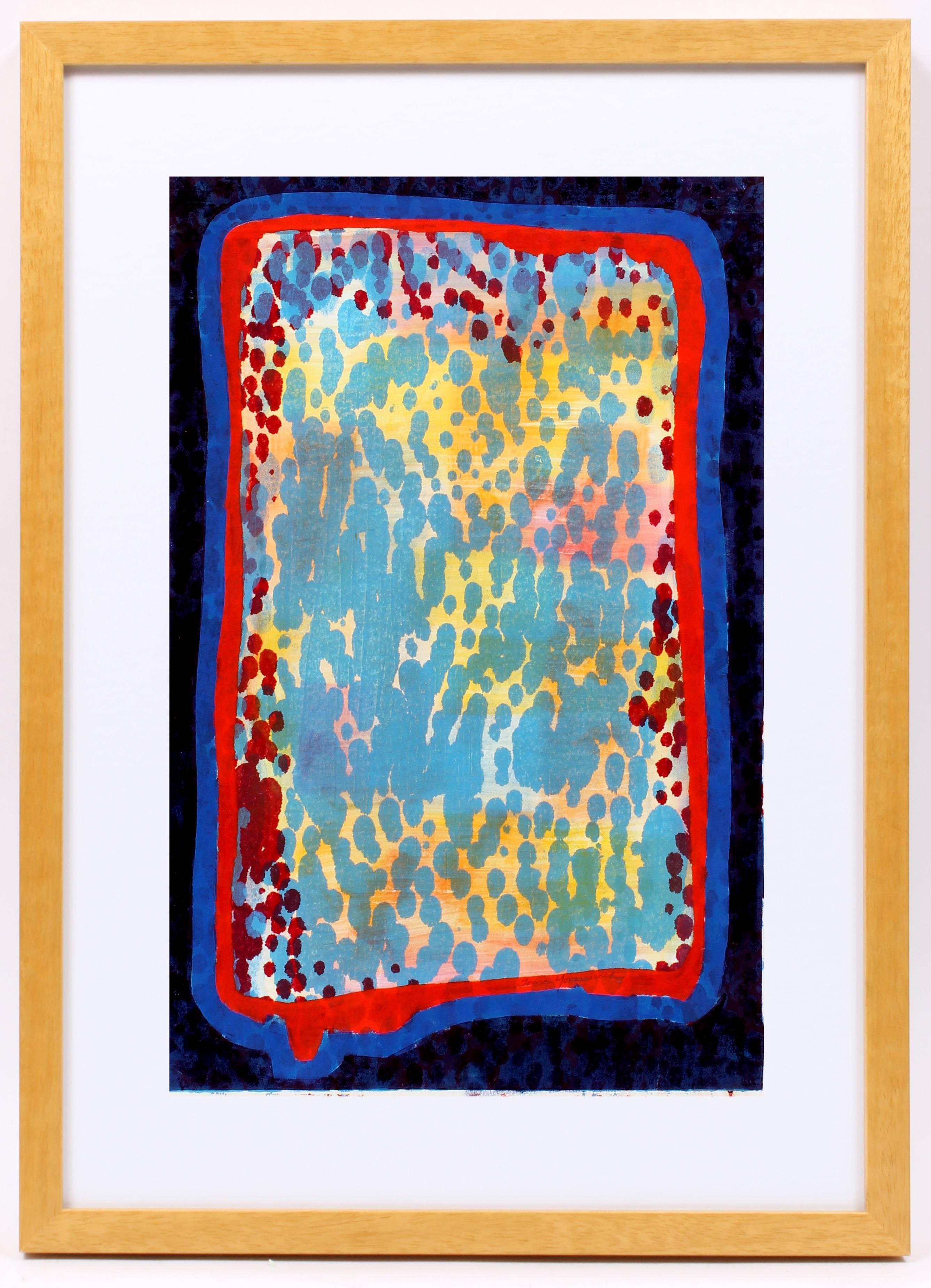 Toma Yovanovich Abstract Print - Untitled (Black, Blue Red)