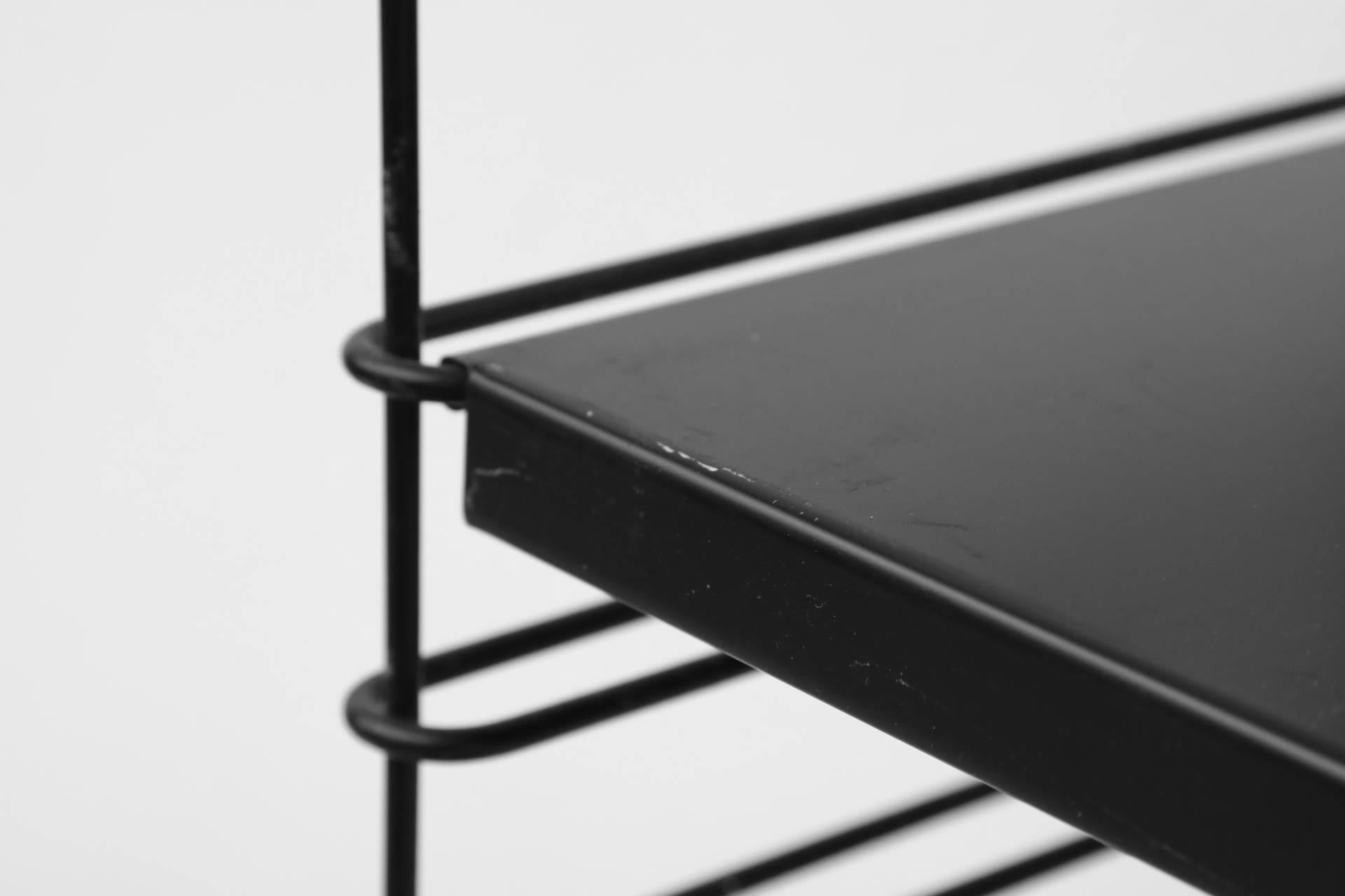 Tomado Green and Black Industrial Enameled Metal Shelving Unit, 1960s For Sale 7