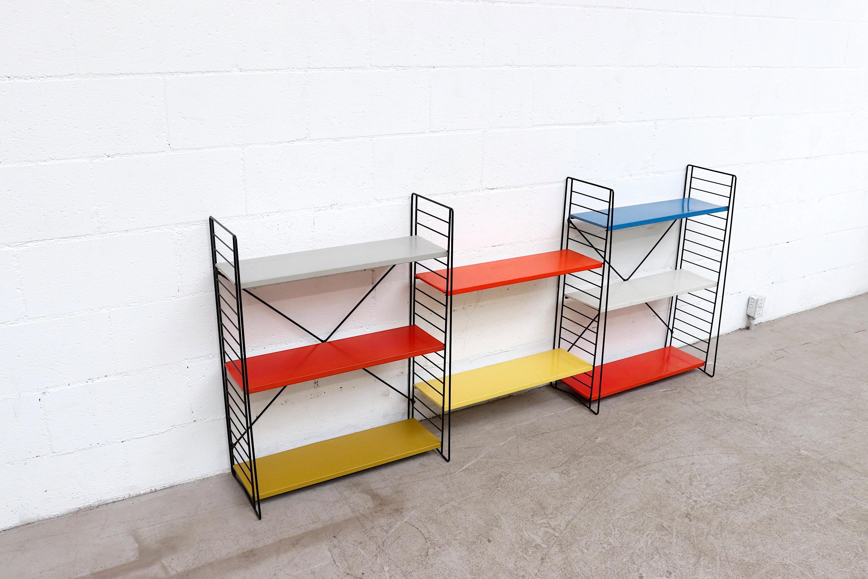 Mid-Century Modern Tomado Industrial Three Section Standing Book Shelf by Jan Van Der Togt