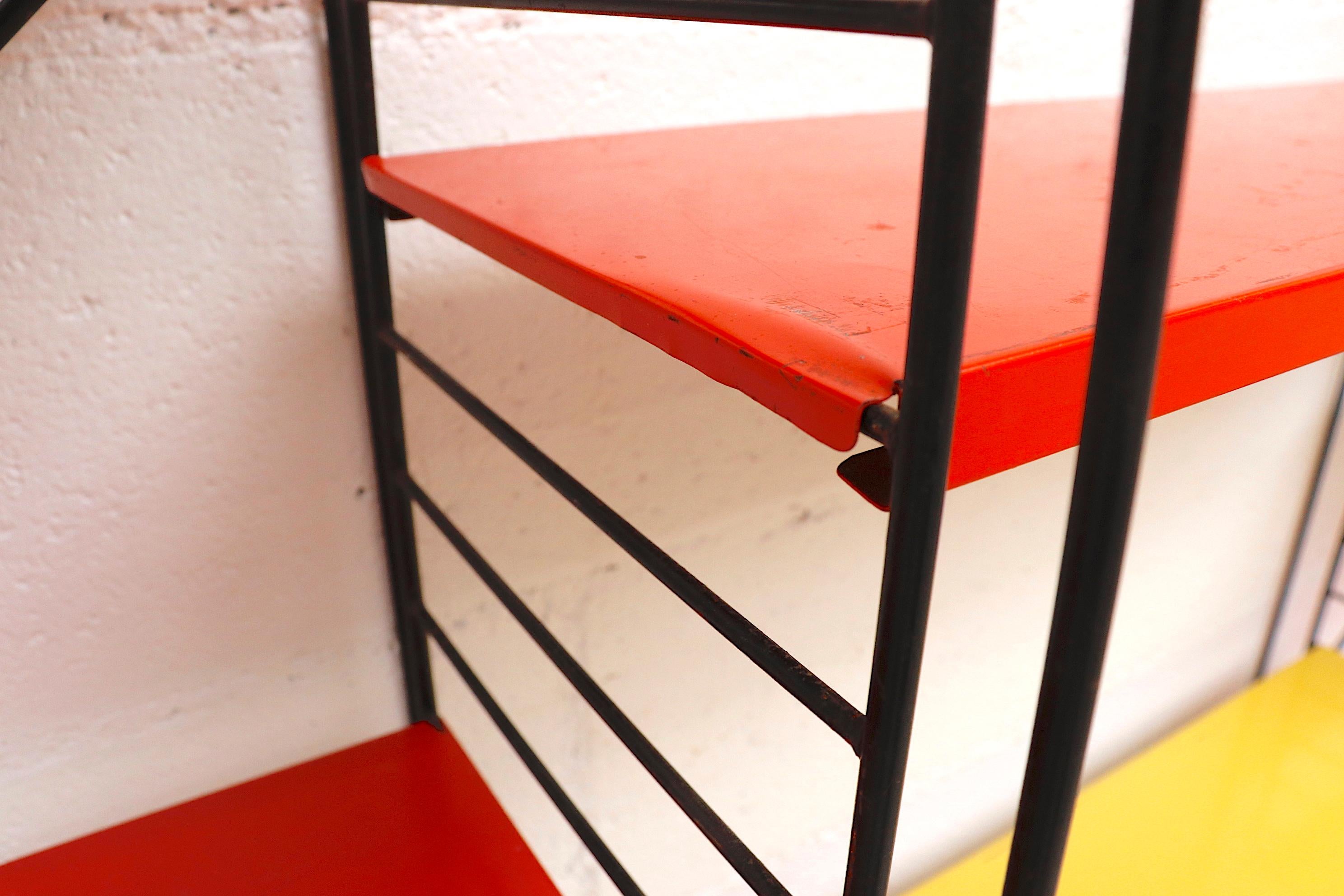 Mid-20th Century Tomado Industrial Three Section Standing Book Shelf by Jan Van Der Togt