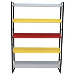 Tomado Multicolored Enameled Metal Standing Book Shelf