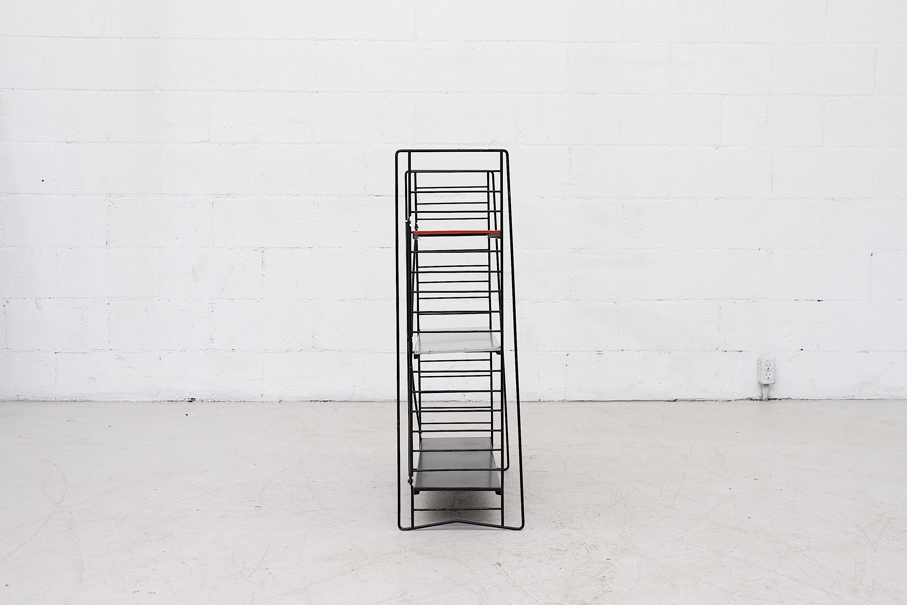 Mid-Century Modern Tomado Single Standing Industrial Book Shelf