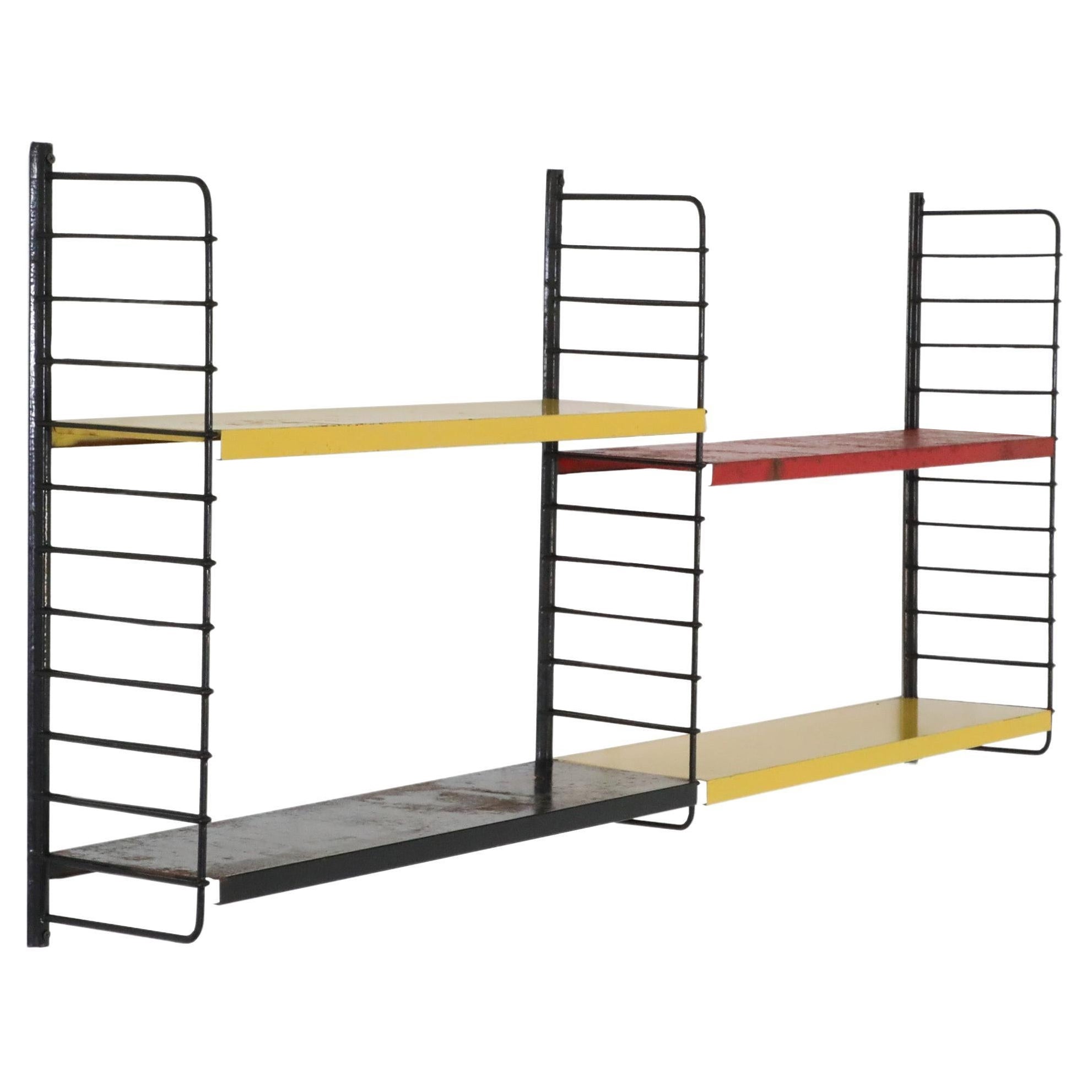 Étagère murale 2 sections de style industriel multicolore Tomado
