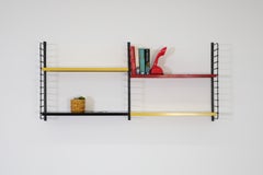 Tomado Style Industrial Multi-Colored 2 Section Wall Mount Shelving Unit