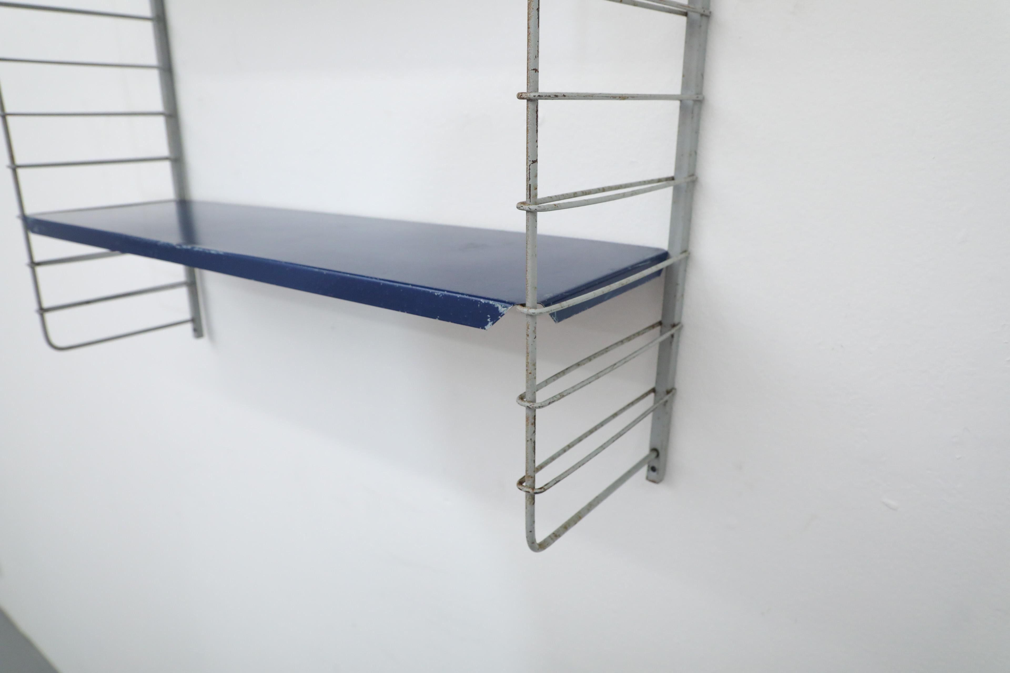 Tomado Style Single Section Shelving Unit with Yellow and Blue Shelves 1