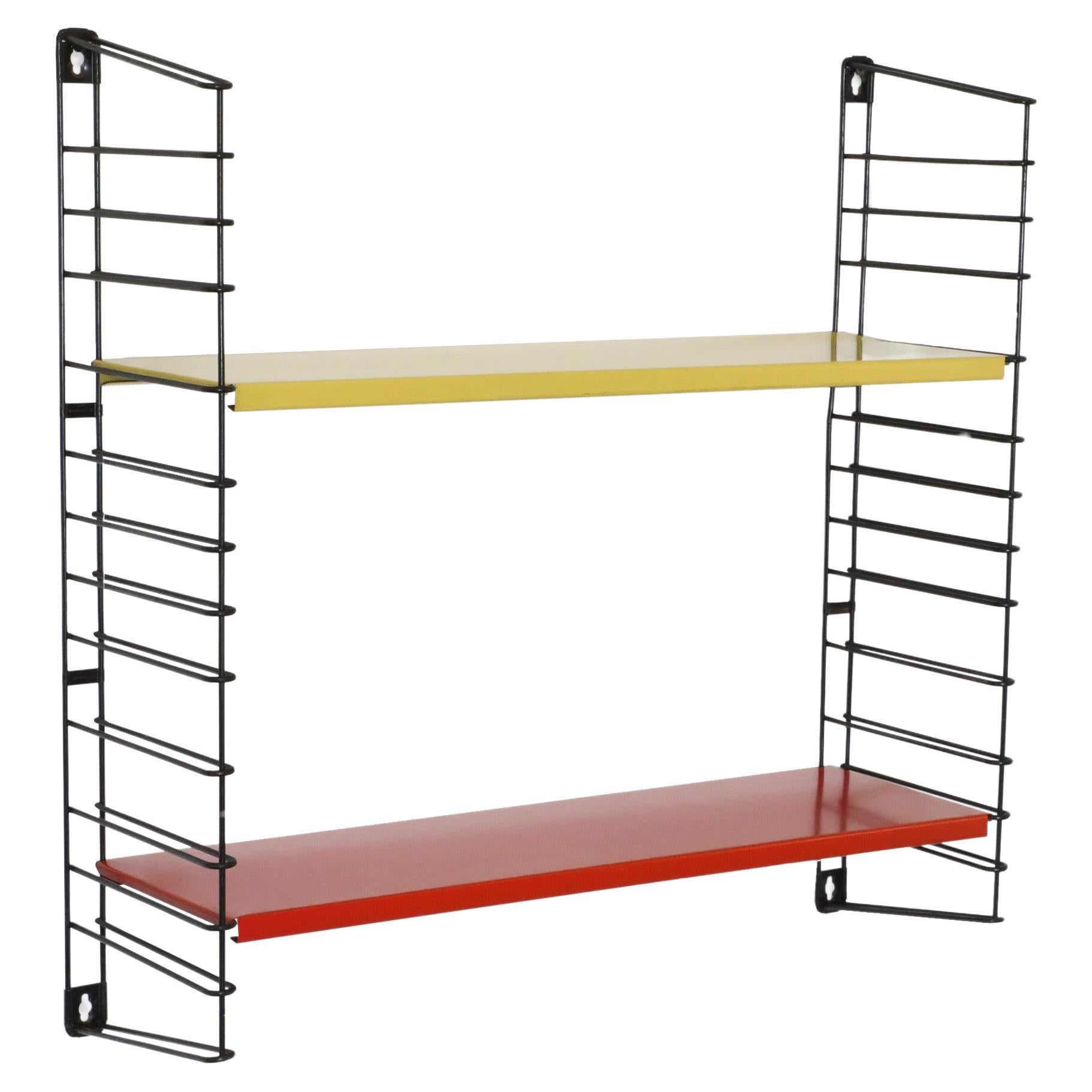 Tomado Wall Mount Red and Yellow Shelving Unit For Sale