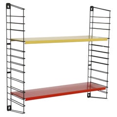 Retro Tomado Wall Mount Red and Yellow Shelving Unit