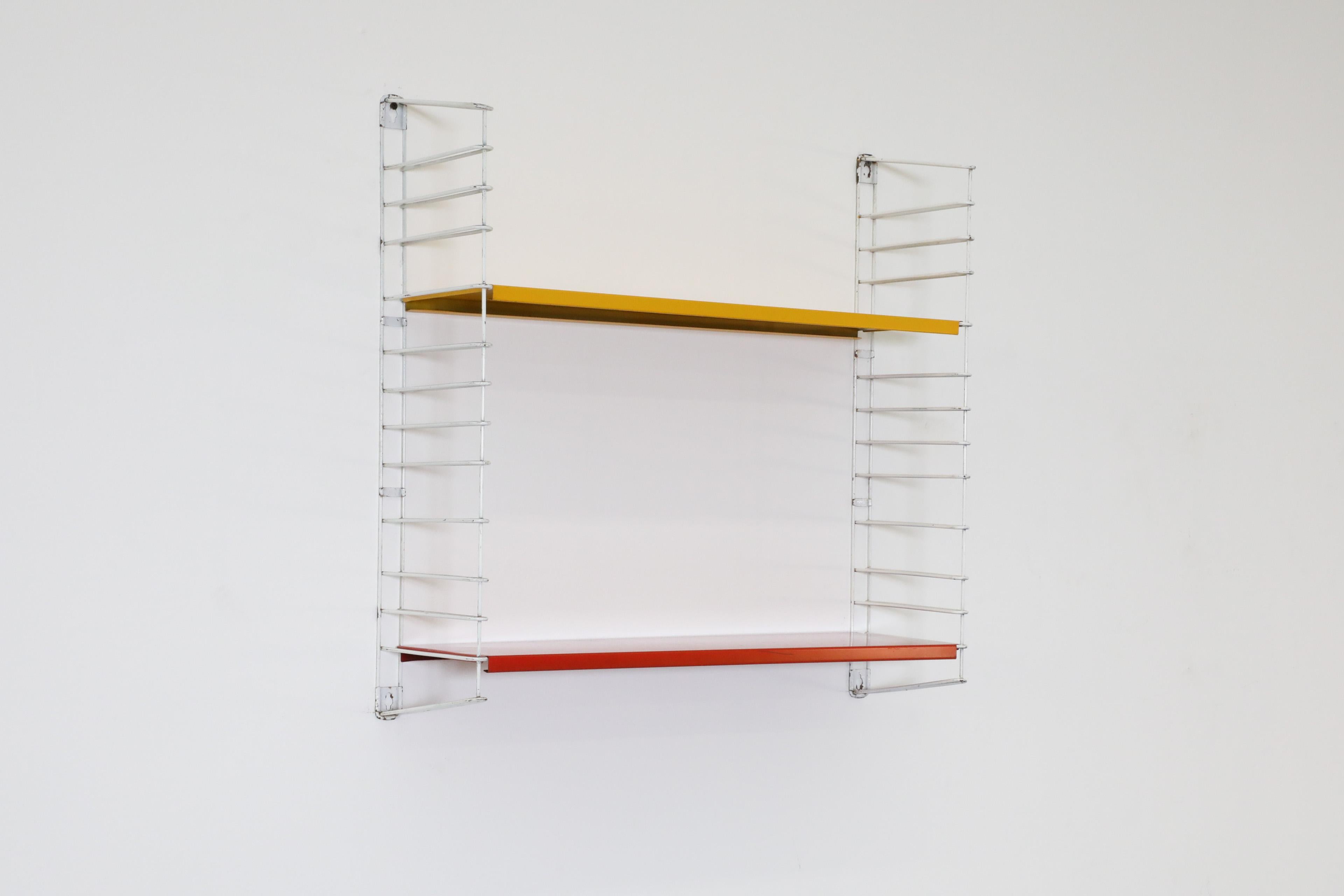 Dutch Tomado Yellow and Orange Wall Mount Shelving Unit For Sale