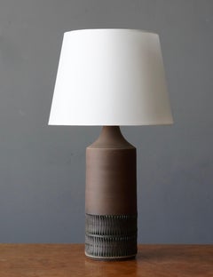 Tomas Anagrius, Table Lamp, Incised Stoneware, Studio, Alingsås, Sweden, c. 1963