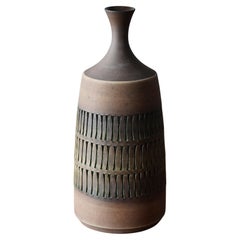 Tomas Anagrius, Vase, Incised Stoneware, Studio, Alingsås, Sweden, c. 1963