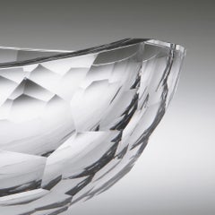 "Crystal Cut Bowl", Cast, Cut  and Polished Glass Sculpture