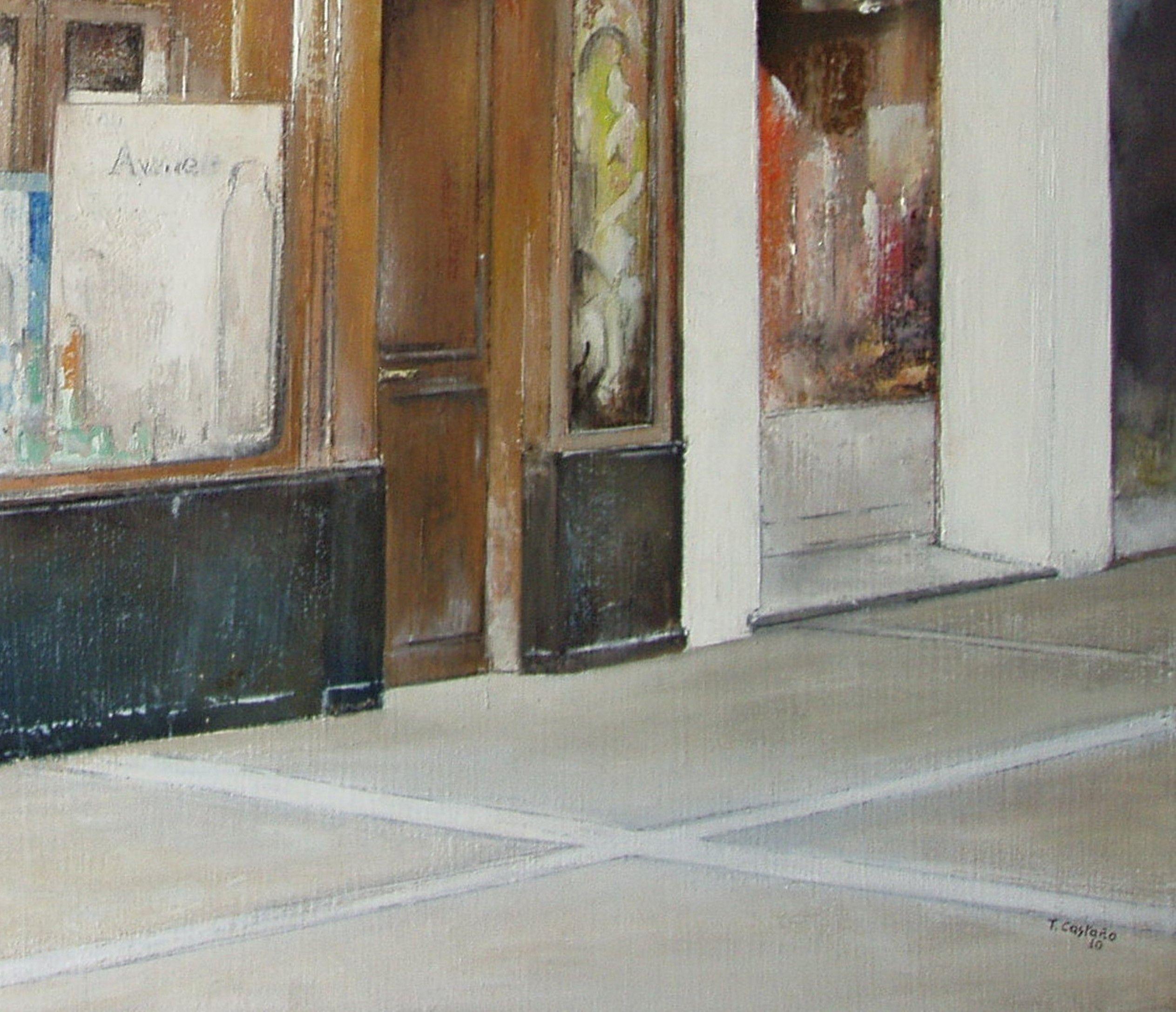 Farmacia Aguinaga- Pamplona (Spanien), Gemälde, Öl auf Leinwand (Realismus), Painting, von TOMAS CASTAÃ‘O