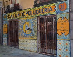 Old Hair Salon- Madrid, Painting, Oil on Canvas
