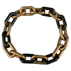 TOMAS MAIER Collar de eslabones de cadena de metal negro y dorado