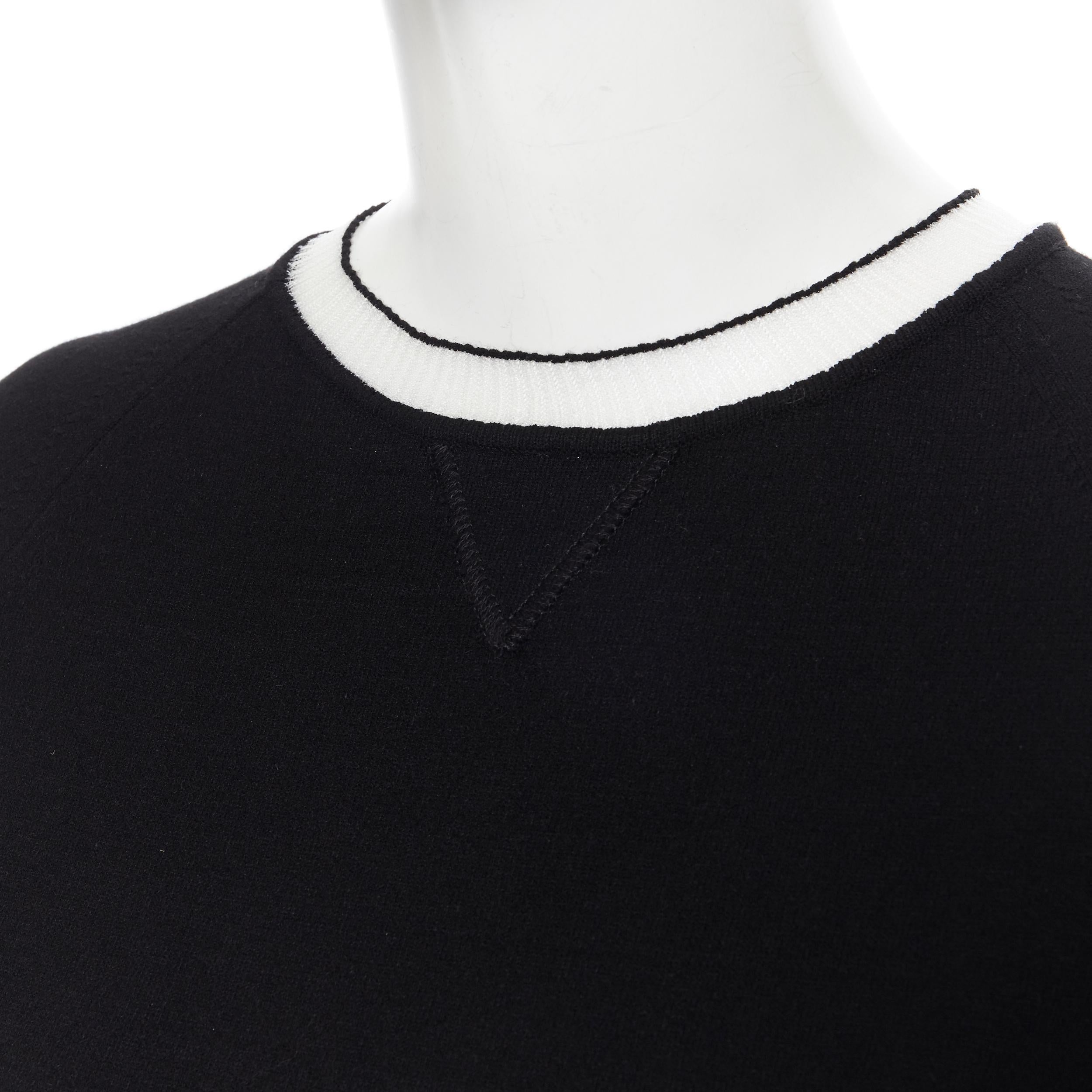 TOMAS MAIER black viscose polyester knit white sheer ribbed sweater top XS
Brand: Tomas Maier
Designer: Tomas Maier
Model Name / Style: Ribbed trim sweater
Material: Viscose, polyester
Color: Black
Pattern: Solid
Extra Detail: White semi sheer