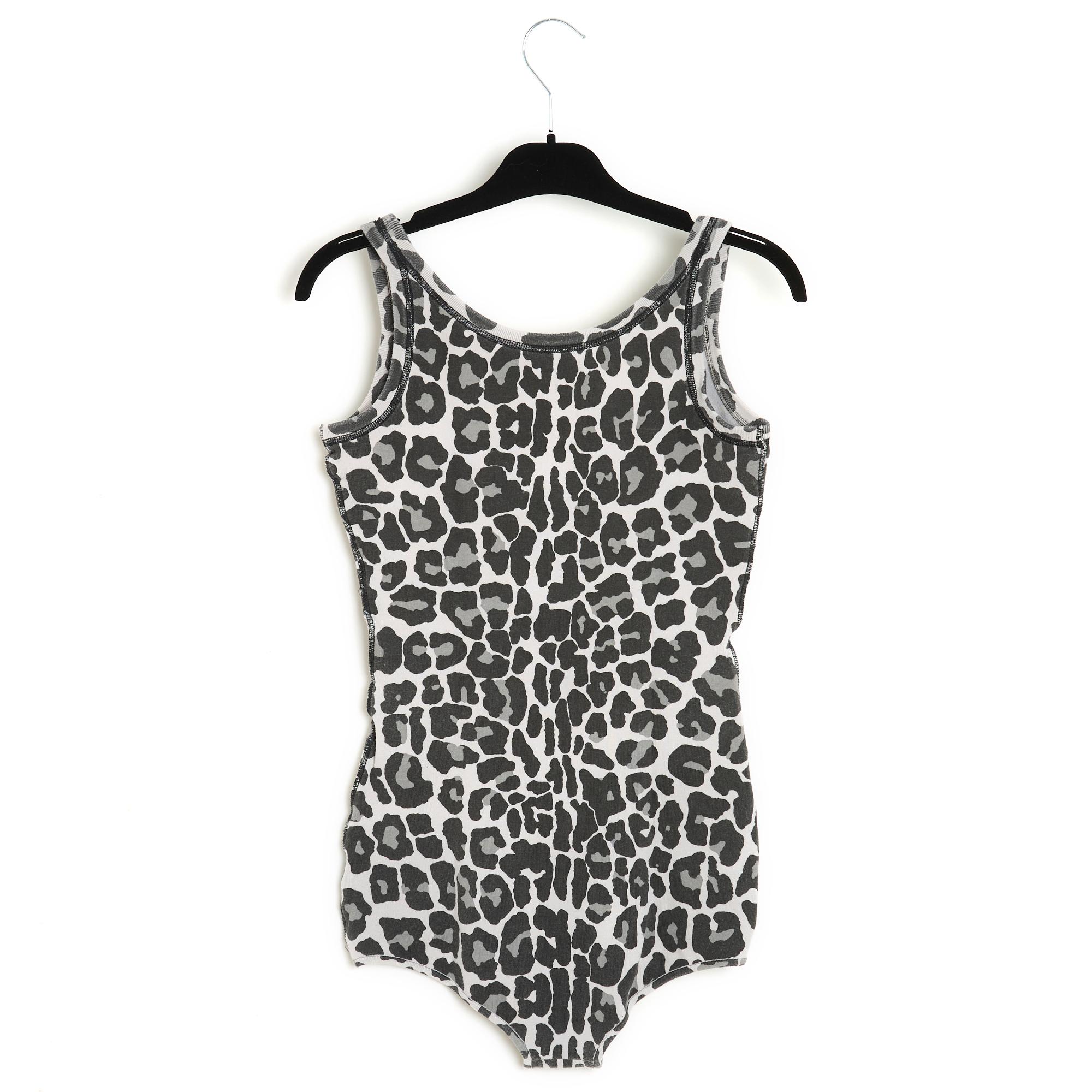 Women's or Men's Tomas Maier Grey Panther Body Suit FR36 For Sale