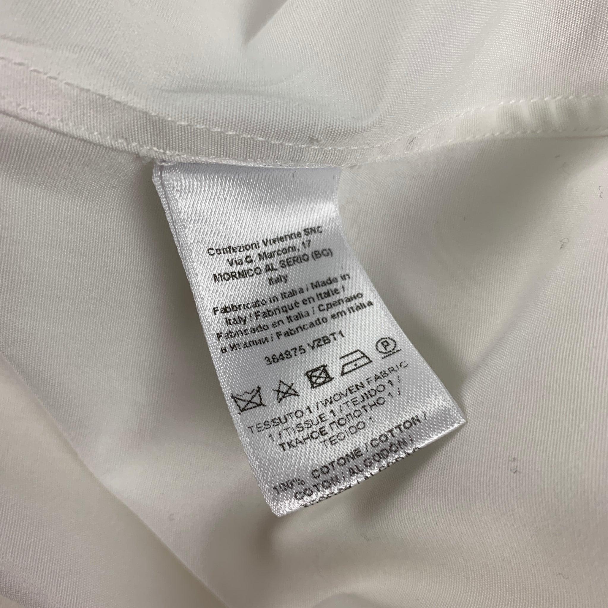 Men's TOMAS MAIER Size S White Cotton Button Down Long Sleeve Shirt For Sale