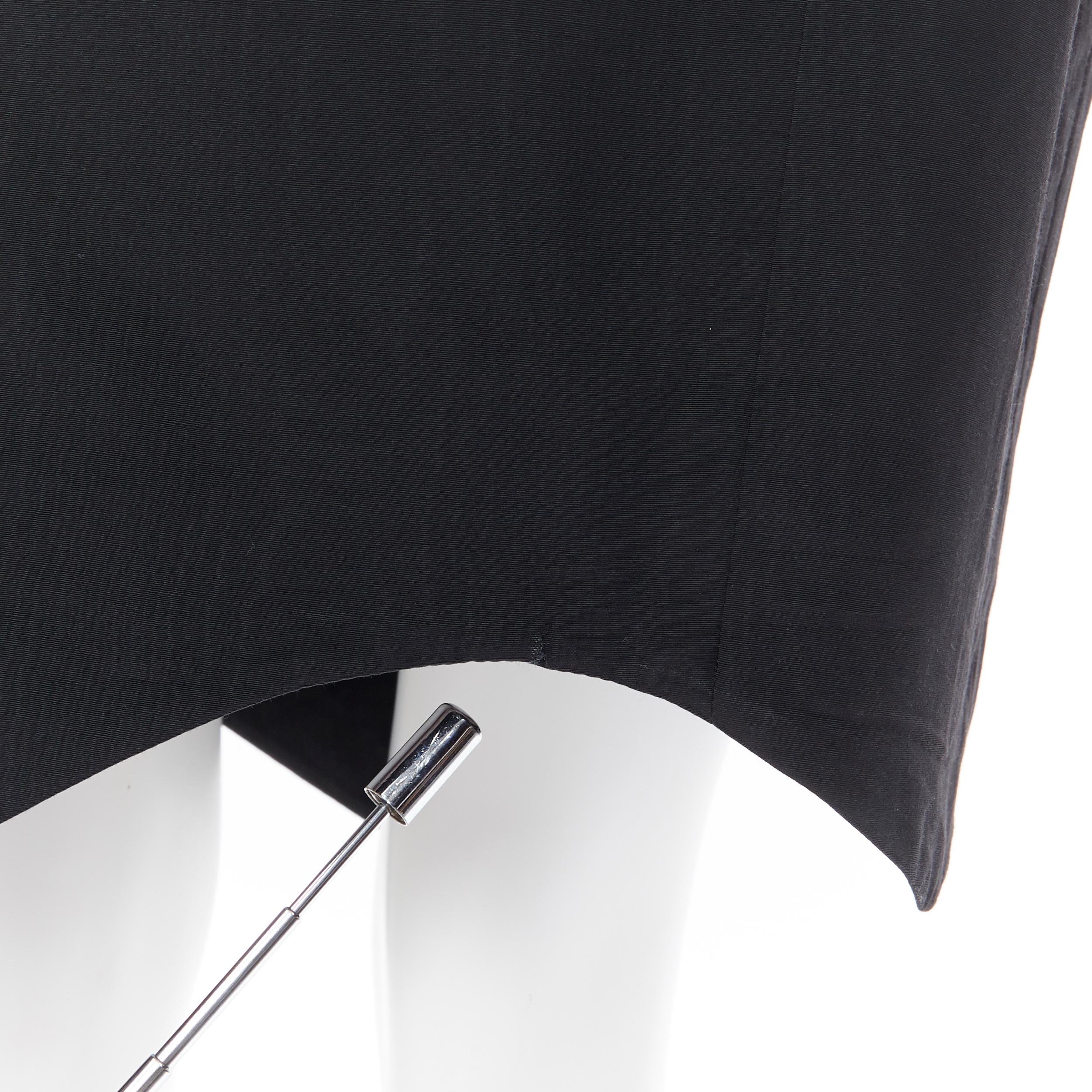 TOMAS MAIER viscose blend navy black stripe cap sleeve fit flare dress US0 5