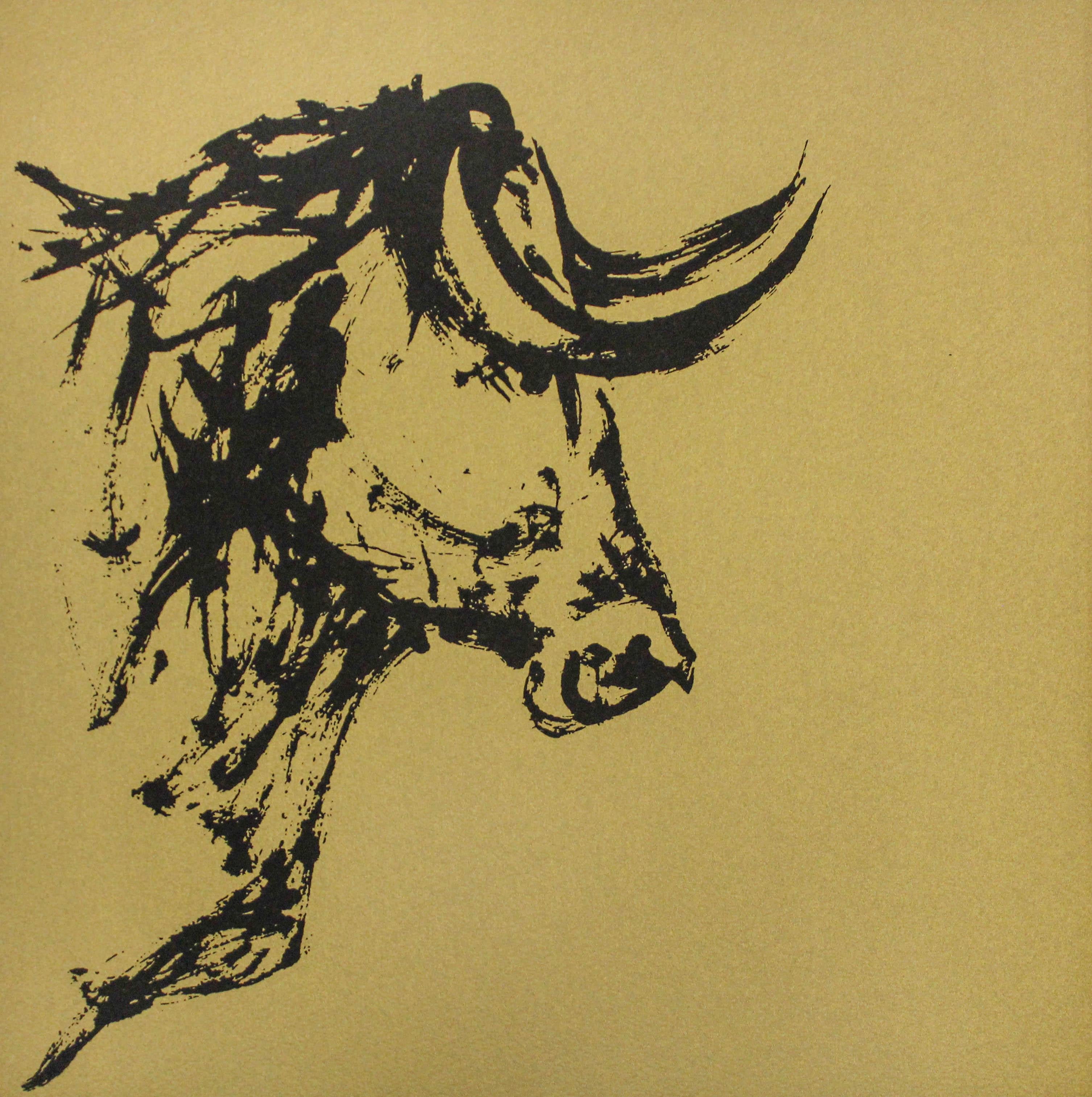 Tomás Pineda Abstract Print - Bull fury (Mexican Contemporary Art)
