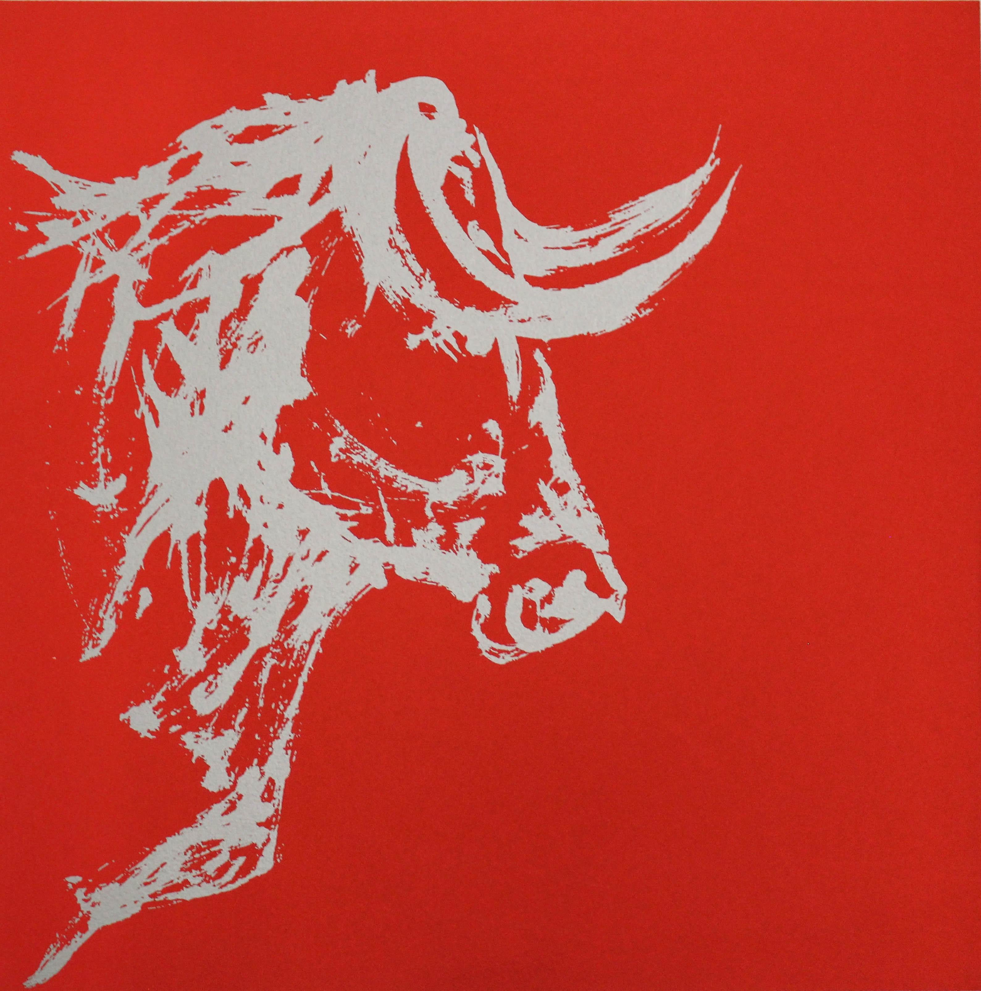 Tomás Pineda Animal Print -  Bull fury (Mexican Contemporary Art)
