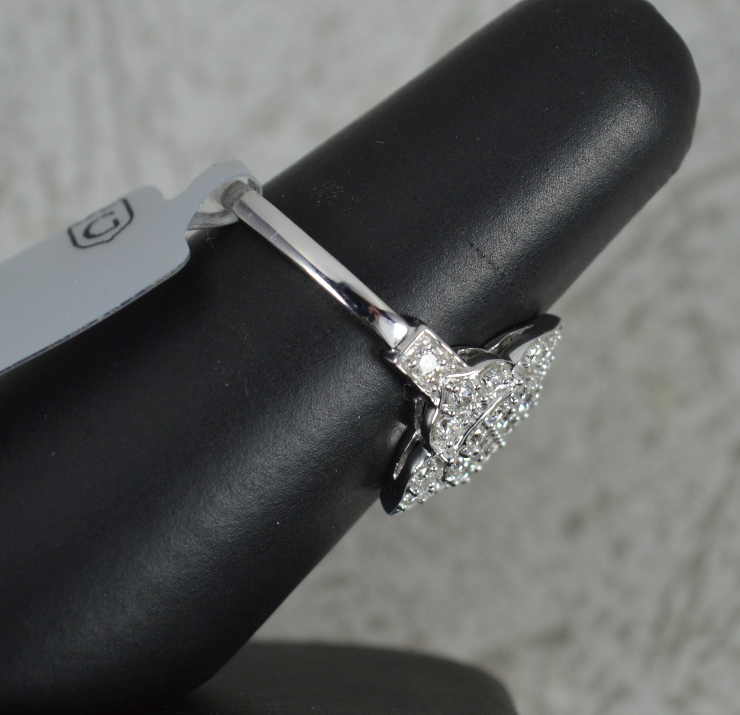 Tomas Rae Certified IF G 0.5ct Diamond and Platinum Cluster Ring Ltd Ed 10 4