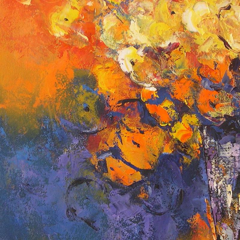 Esquitxos - 21st Century, Contemporary, Still Life Oil Painting, Canvas, Flowers For Sale 2