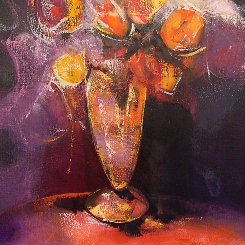 Flors d'Hivern - 21st Century, Contemporary, Still Life Painting, Oil on Canvas For Sale 1
