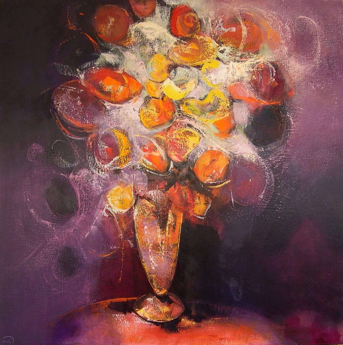 Flors d'Hivern - 21st Century, Contemporary, Still Life Painting, Oil on Canvas