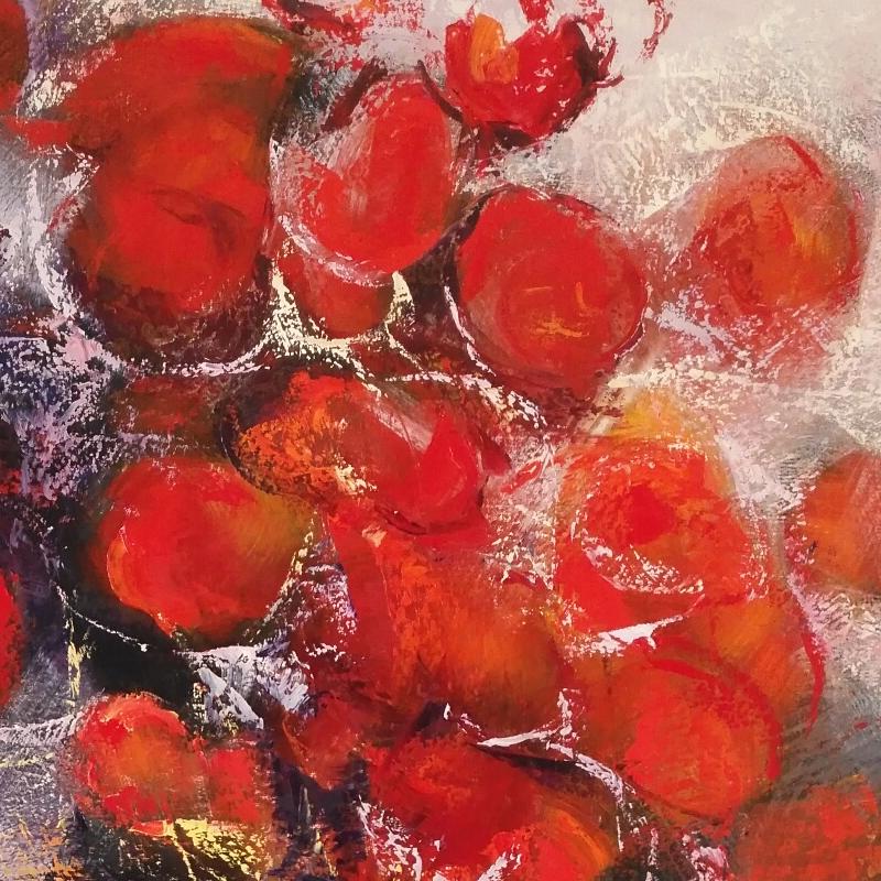 La Post - 21. Jahrhundert, Contemporary, Stillleben, Ölgemälde, Rote Blumen – Painting von Tomàs Sunyol