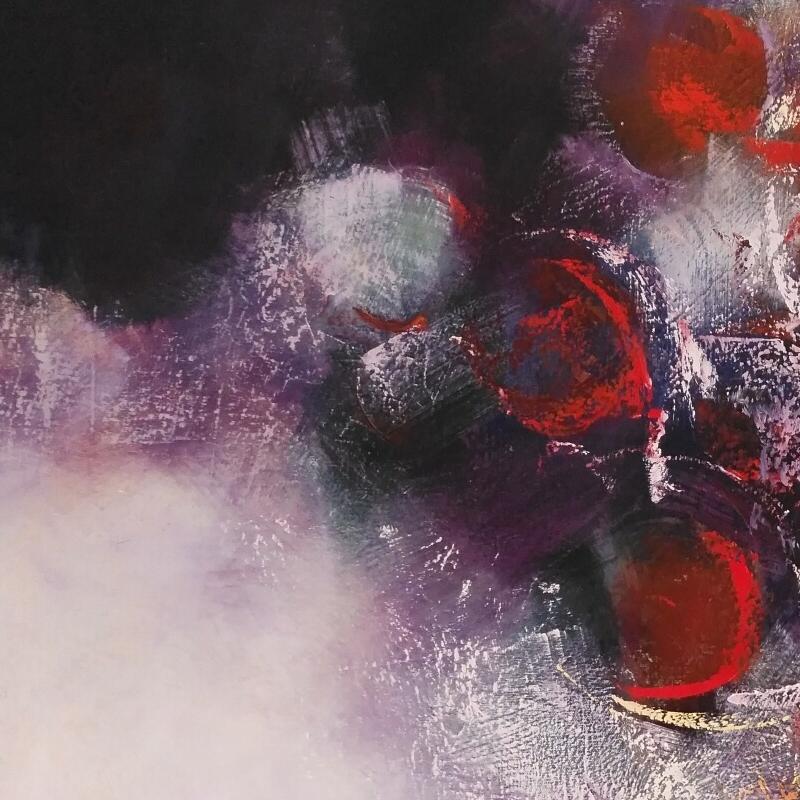 La Post - 21e siècle, Contemporain, Nature morte, Peinture à l'huile, Fleurs rouges - Marron Figurative Painting par Tomàs Sunyol