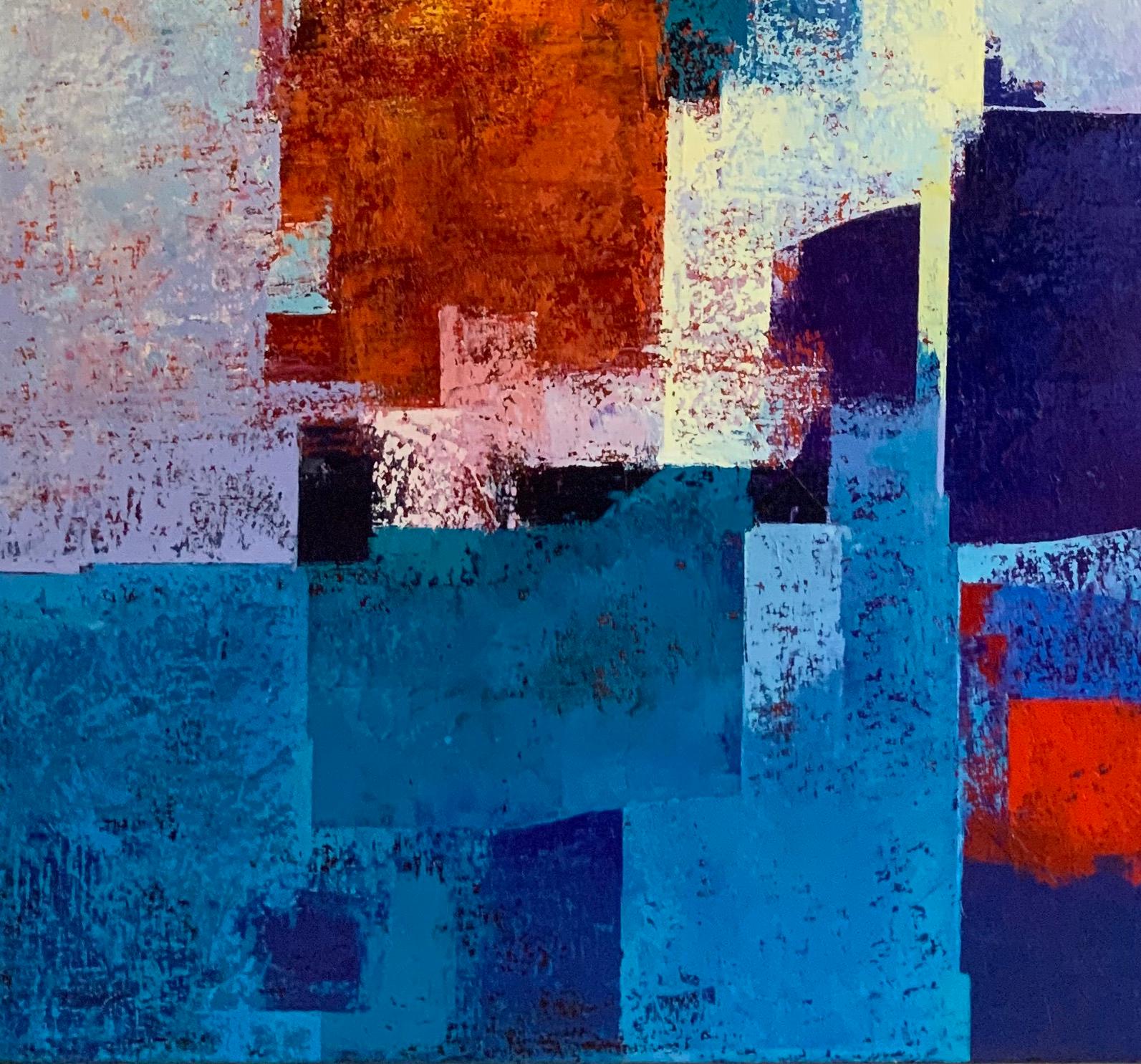 La Terrasseta Del Carajillu - 21° secolo, Contemporaneo, Pittura a olio, Astratto - Abstract Painting Marrone di Tomàs Sunyol