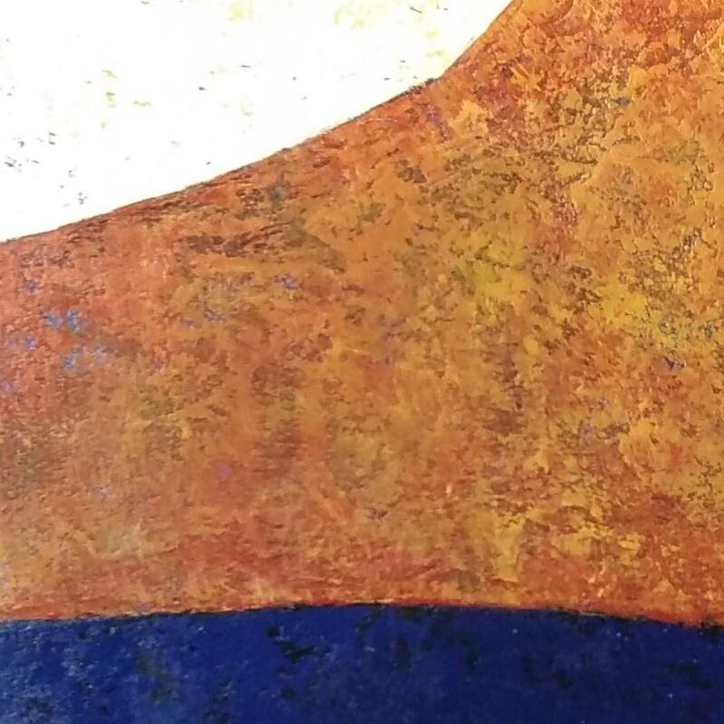 Passeig del Llac - 21st Century, Contemporary, Oil Painting, Orange, Blue 2