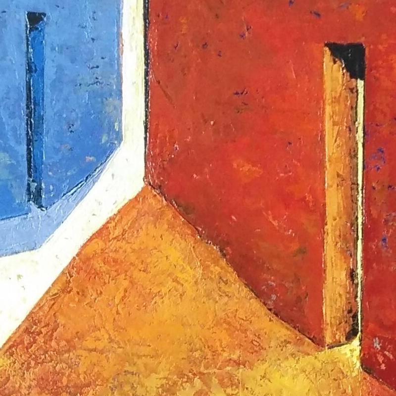 Passeig del Llac - 21st Century, Contemporary, Oil Painting, Orange, Blue 4