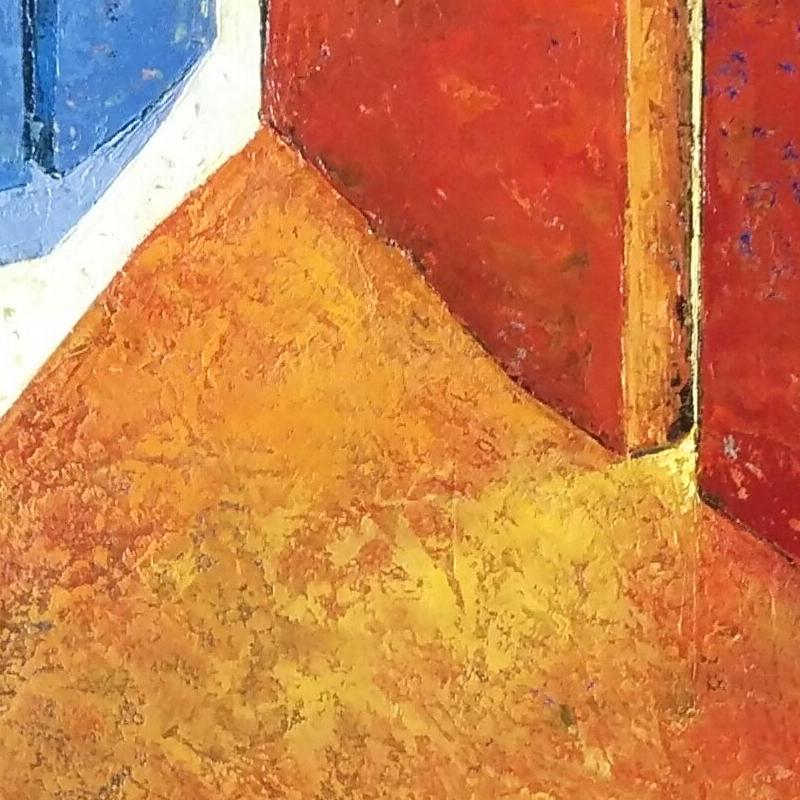 Passeig del Llac - 21st Century, Contemporary, Oil Painting, Orange, Blue 6