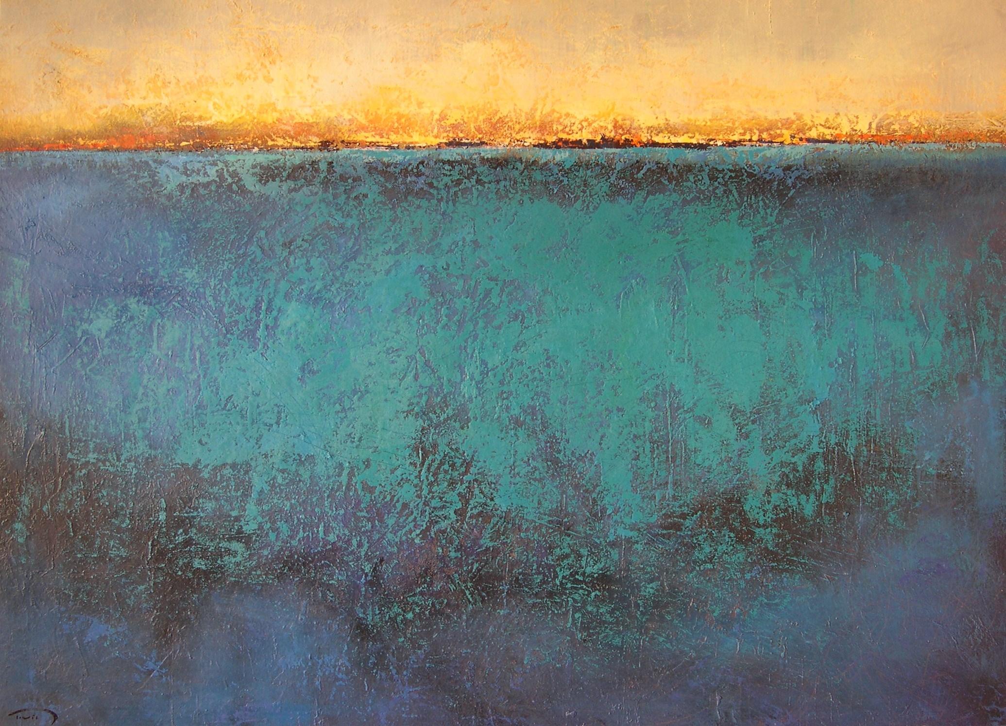 Abstract Painting di Tomàs Sunyol - Travels nº 30 - 21° secolo, Contemporaneo, Pittura di paesaggio, Olio su tela
