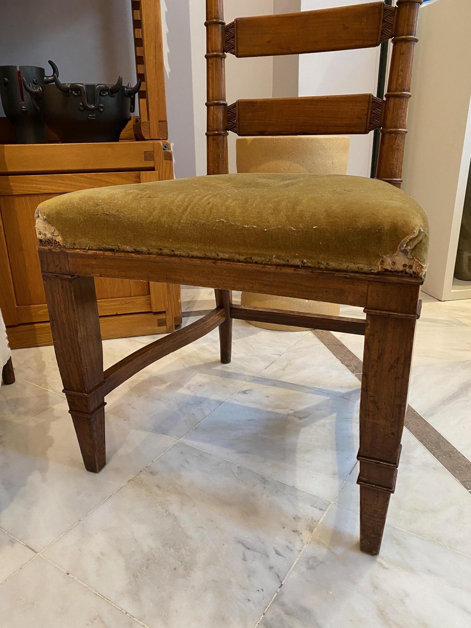 Tomaso Buzzi 1929 Pair of Wooden Structure Chairs For Sale 7