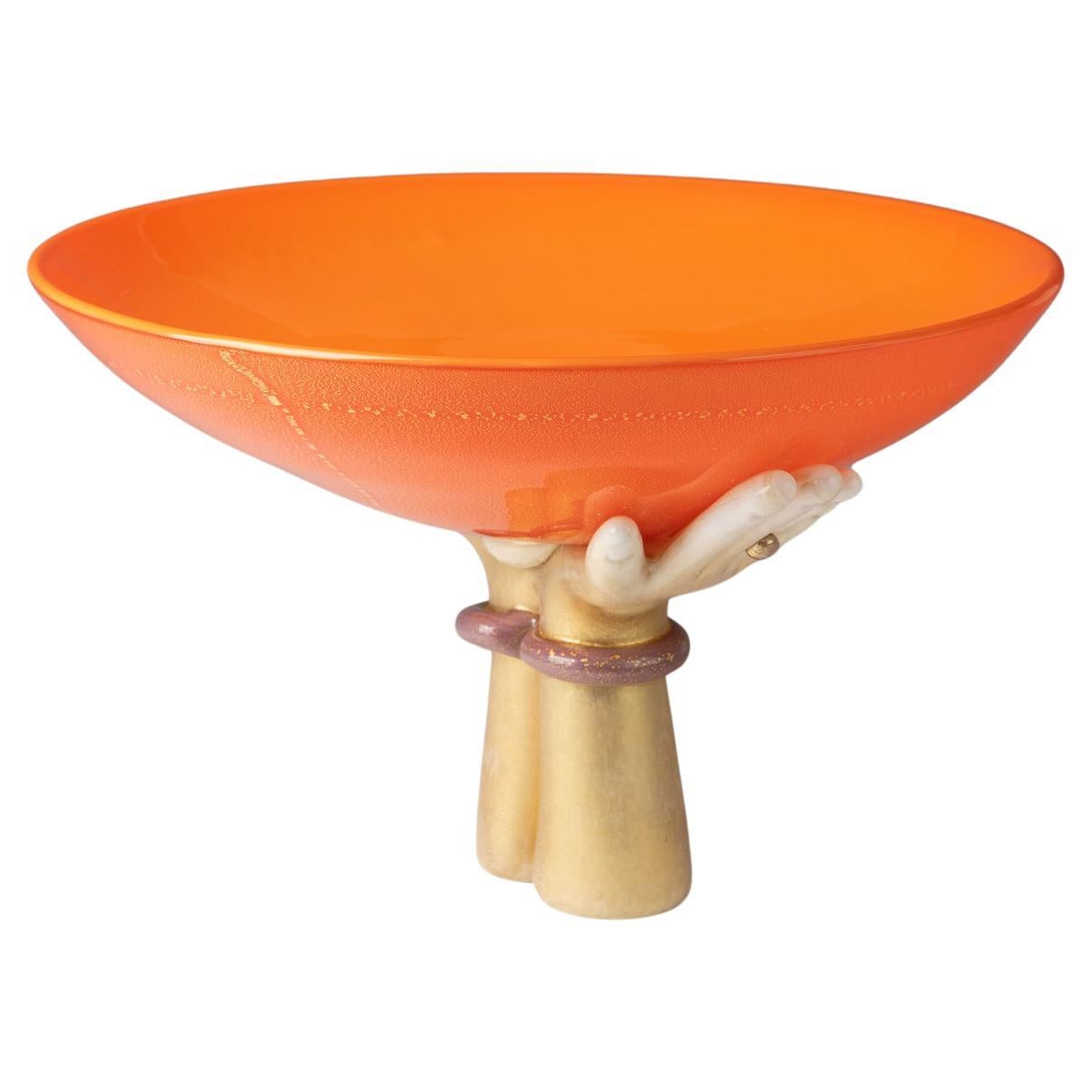 Tomaso Buzzi, una rara 'Coppa delle Mani', modello No. 3416, 1932 / Venini in vendita