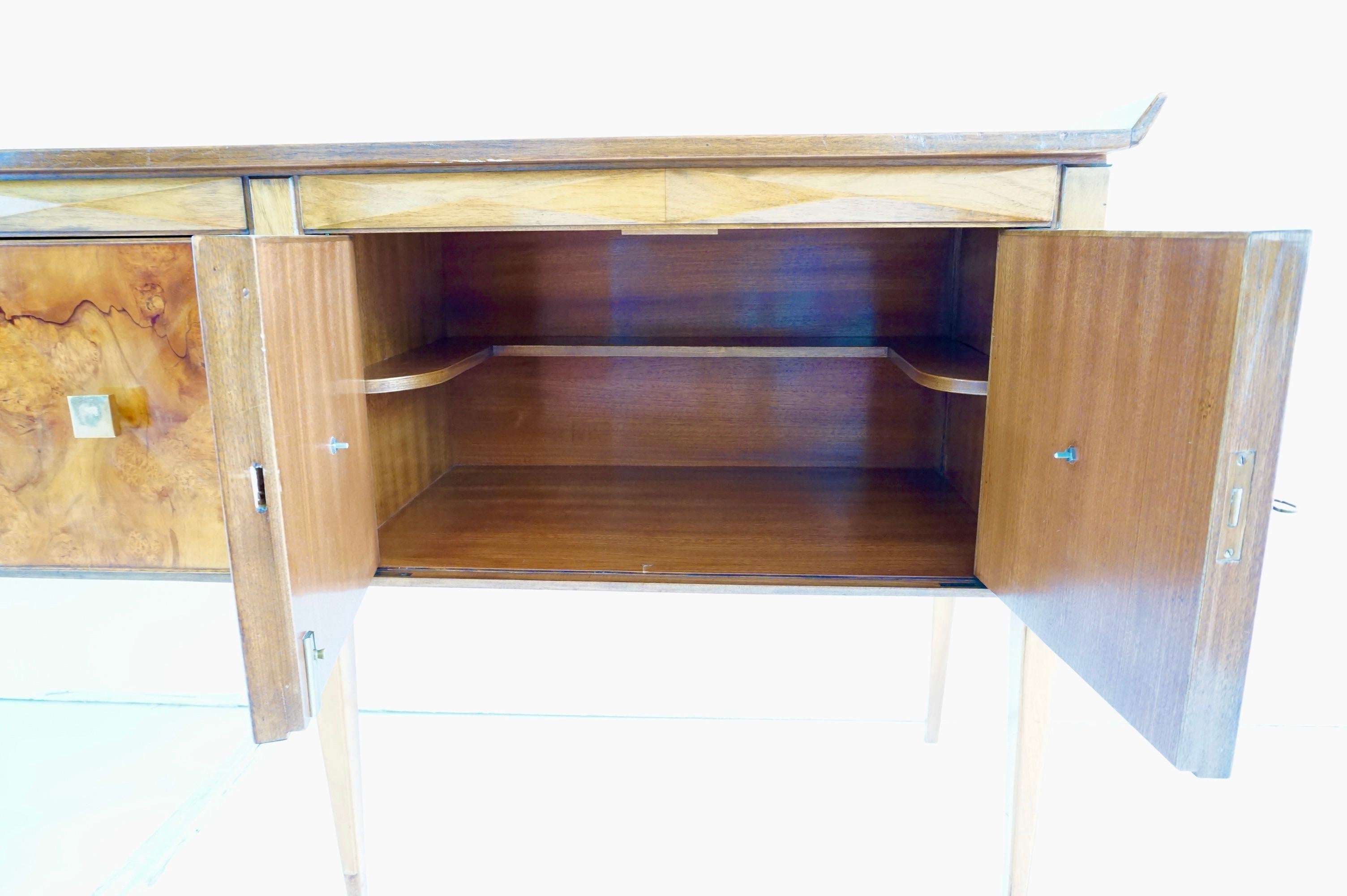 Tomaso  Buzzi & Emilio Lancia att. briar root unique six doors sideboard, 1940 For Sale 10