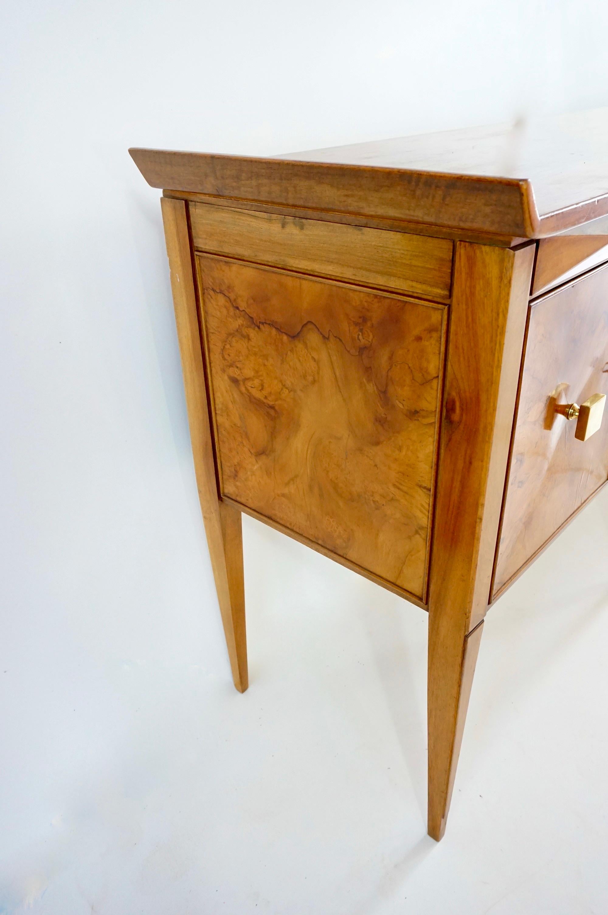 Brass Tomaso  Buzzi & Emilio Lancia att. briar root unique six doors sideboard, 1940 For Sale