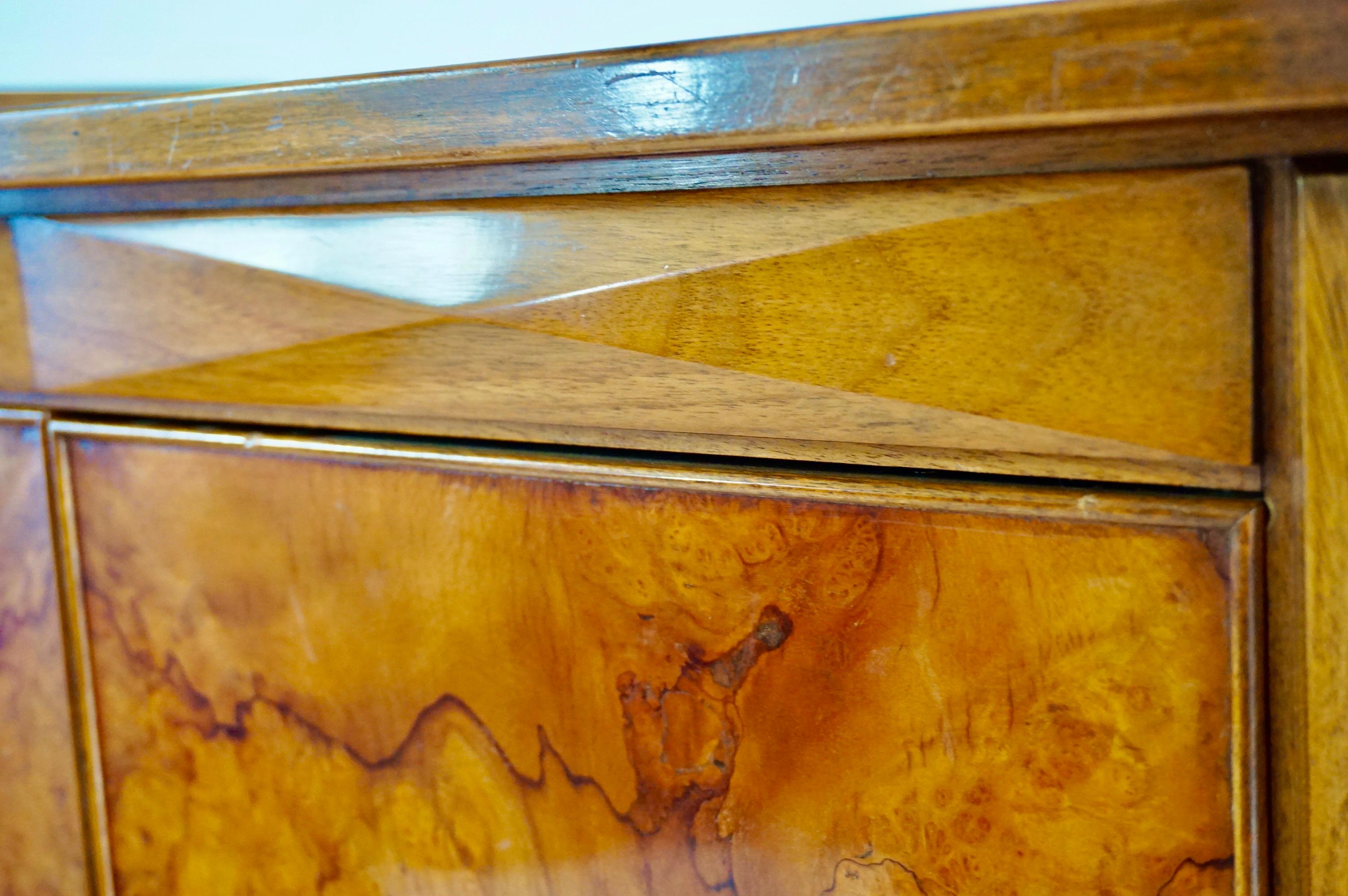 Tomaso  Buzzi & Emilio Lancia att. briar root unique six doors sideboard, 1940 For Sale 2