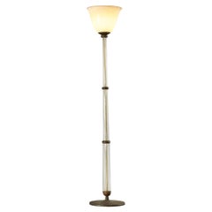 Tomaso Buzzi for Venini Floor Lamp in Alga Glass and Gold Leaf 