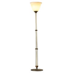 Tomaso Buzzi for Venini Floor Lamp in Alga Glass and Gold Leaf