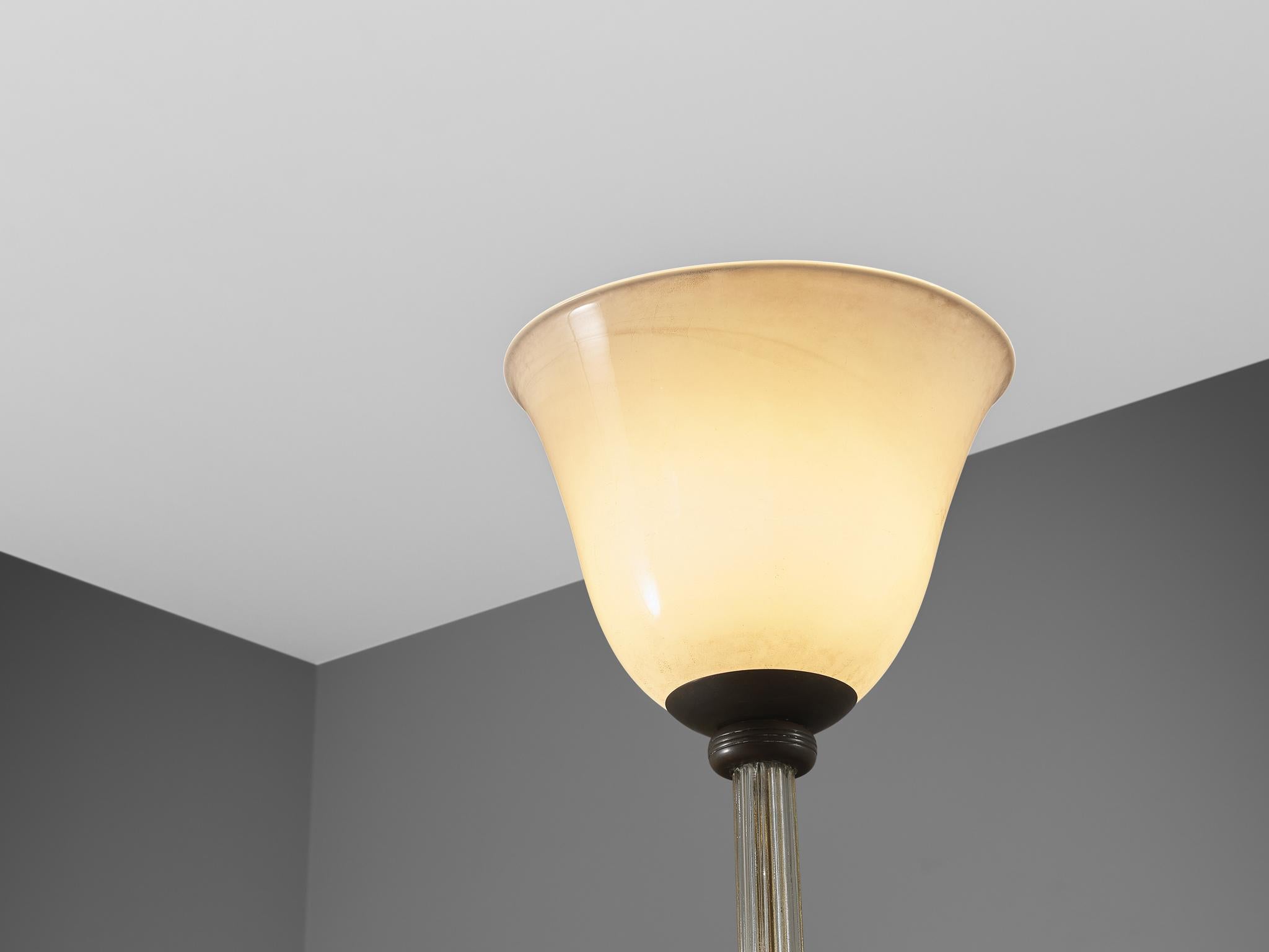 Tomaso Buzzi für Venini: Stehlampe aus Glas und Blattgold  (Art déco) im Angebot