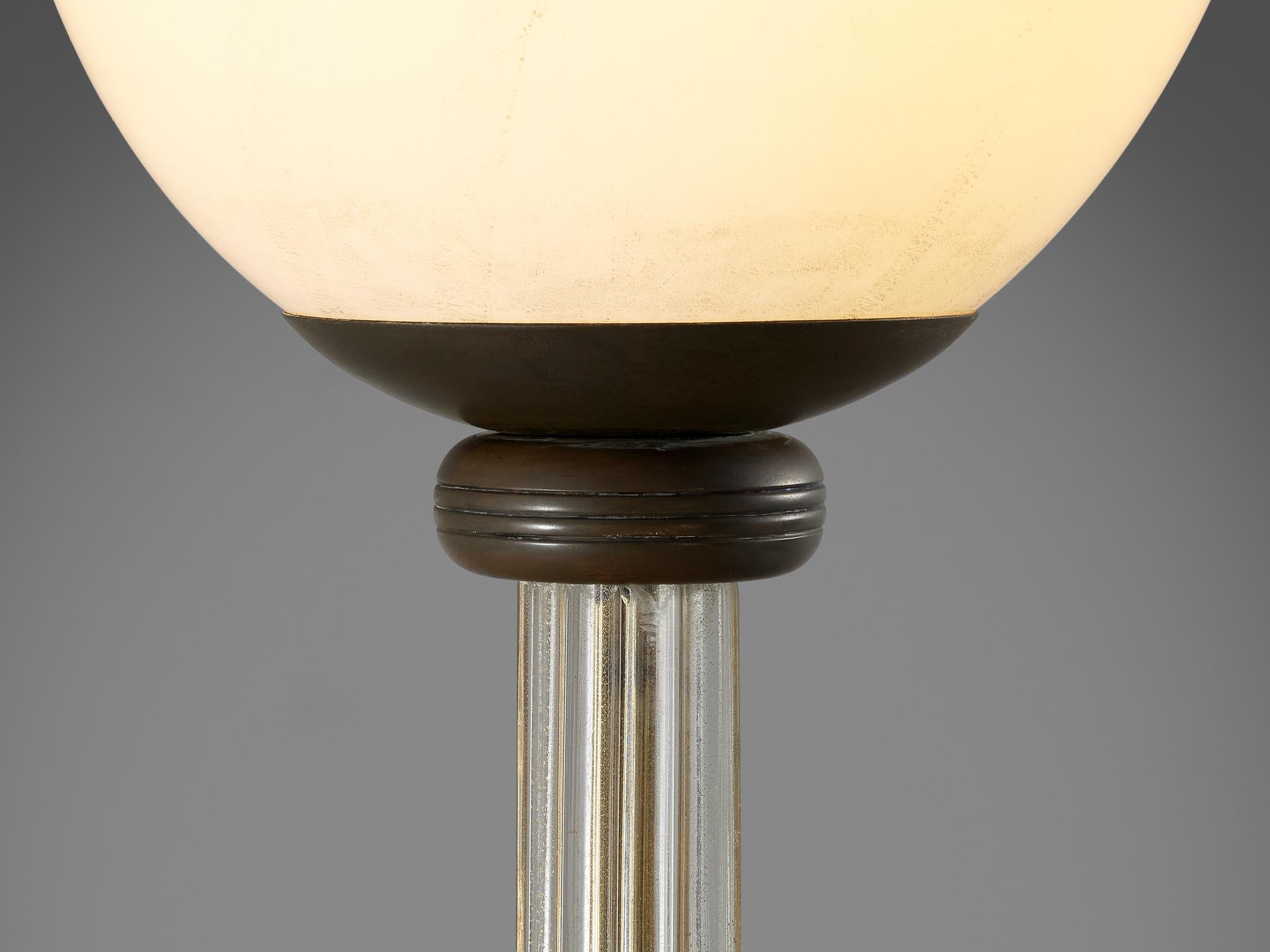 Tomaso Buzzi for Venini Floor Lamp in Glass and Gold Leaf  In Good Condition For Sale In Waalwijk, NL