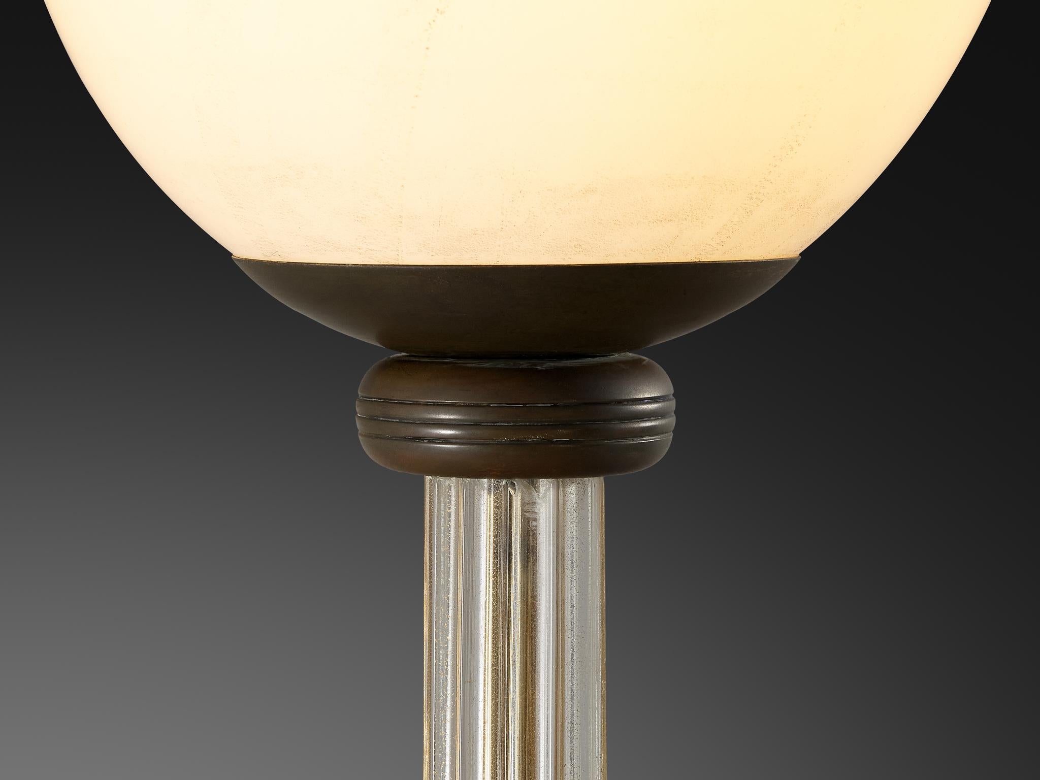 Lampada da terra in vetro e foglia d'oro Tomaso Buzzi per Venini In condizioni buone in vendita a Waalwijk, NL