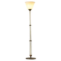 Tomaso Buzzi for Venini Floor Lamp in Glass and Gold Leaf 