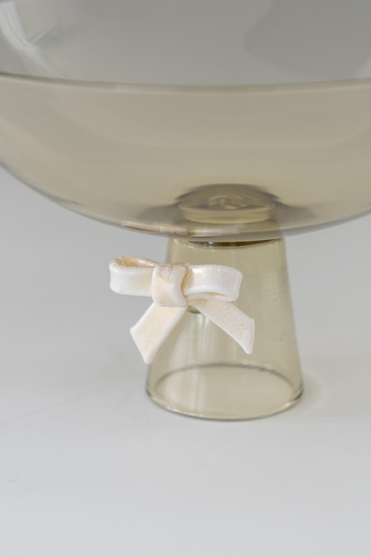 Fatto a mano Tomaso Buzzi, ciotola in vetro, 1929 circa per Compagnia Venezia Murano (C.I.M.), Murano in vendita