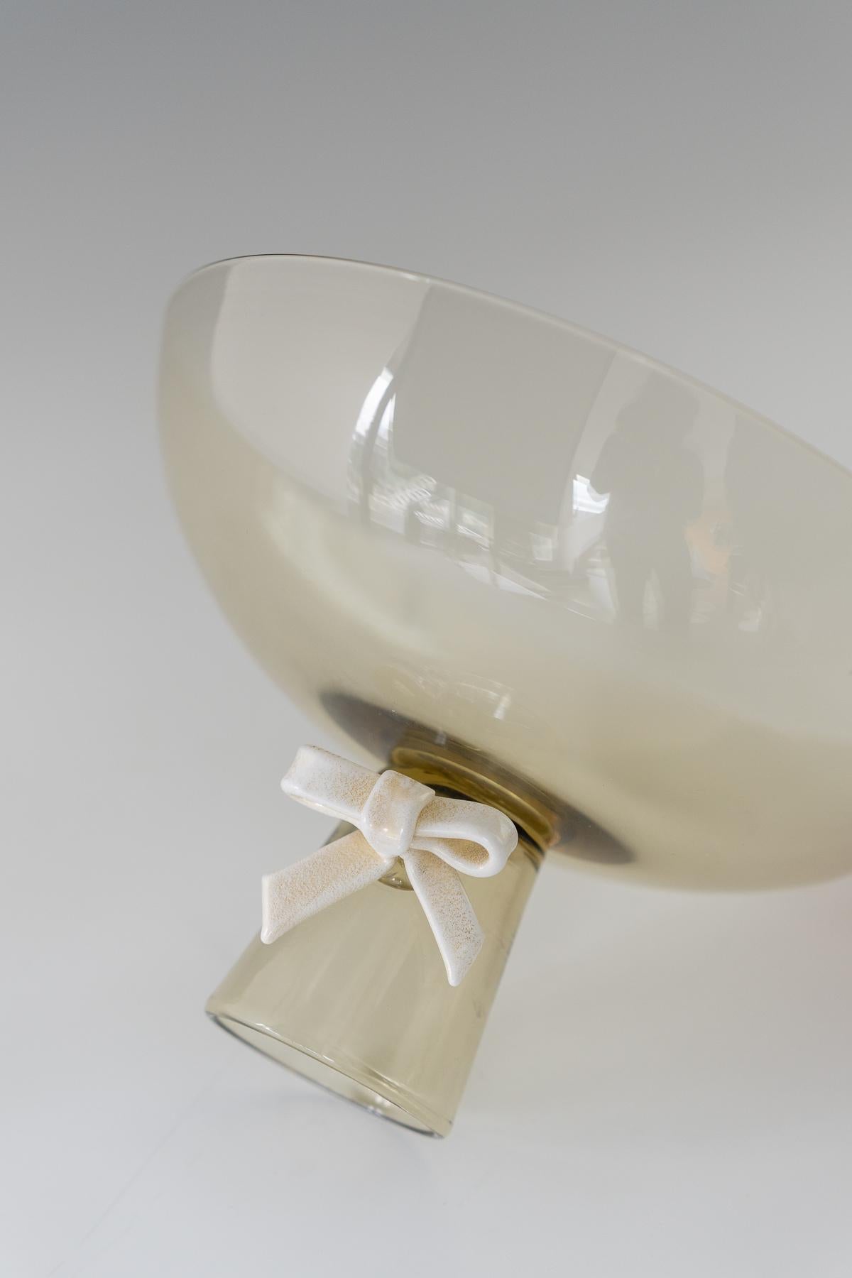 Tomaso Buzzi, ciotola in vetro, 1929 circa per Compagnia Venezia Murano (C.I.M.), Murano In condizioni buone in vendita a Zurich, CH